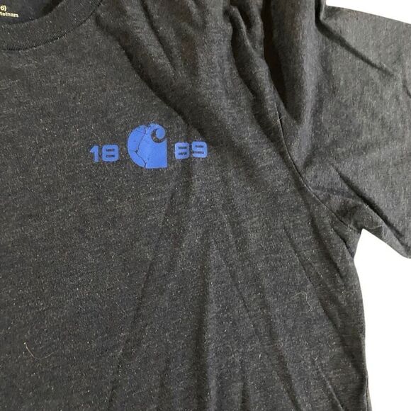 Carhartt size Large graphic tshirt graphic short sleeve blue fish 1889 - Picture 3 of 5